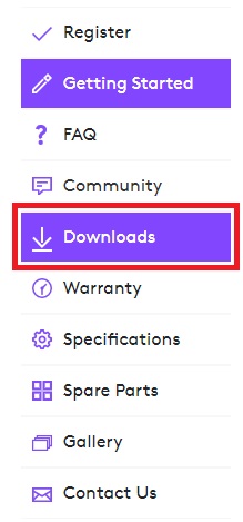 locate the downloads option and click on it