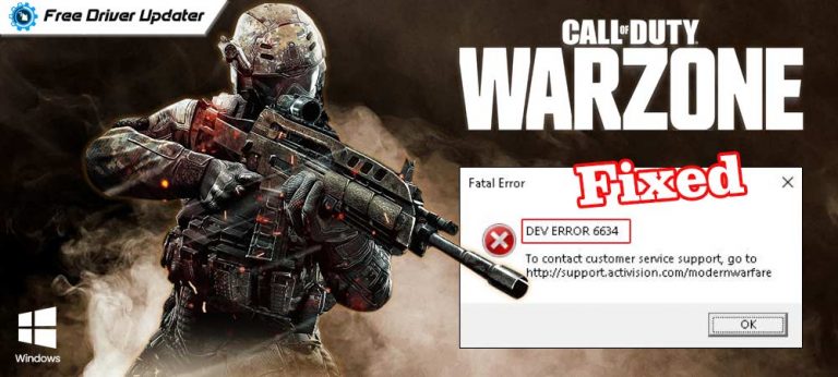 Fix Dev Error 6634 in Call of Duty: Warzone on Windows PC [Complete Guide