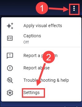 Click on the icon vertical ellipsis & Open settings