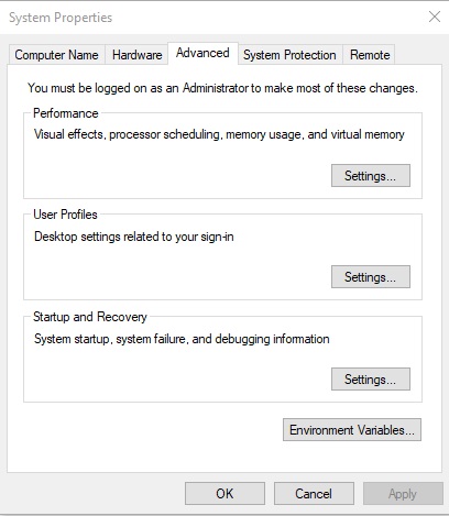 click on the Settings option