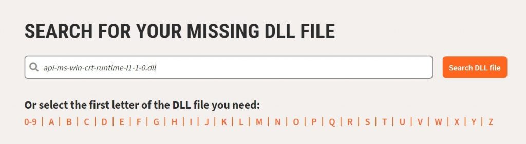 Search DLL file