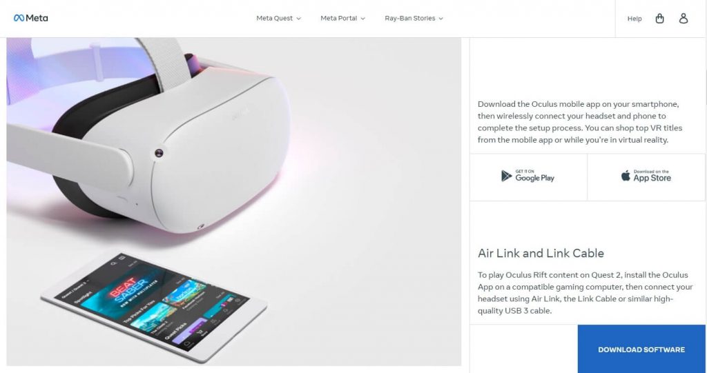 Official website of Oculus