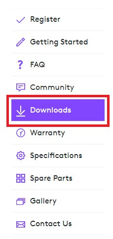 Downloads on the left pane