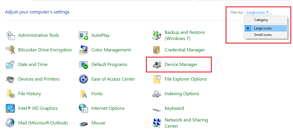 click on the Device Manager tool