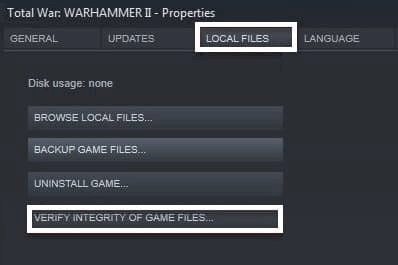 Go to Local Files and hit this option named Verify integrity of game files. 