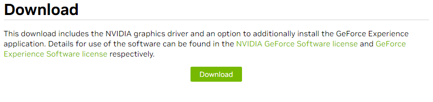 Geforce GTX 1050 TI Drivers click on the Download button