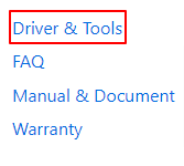 Asus’s official website and now Choose Drivers & Tools