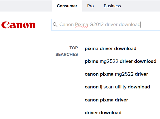 Canon Pixma G2012 driver download