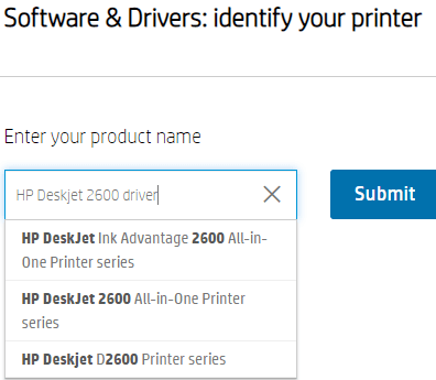 HP Deskjet 2600 printer
