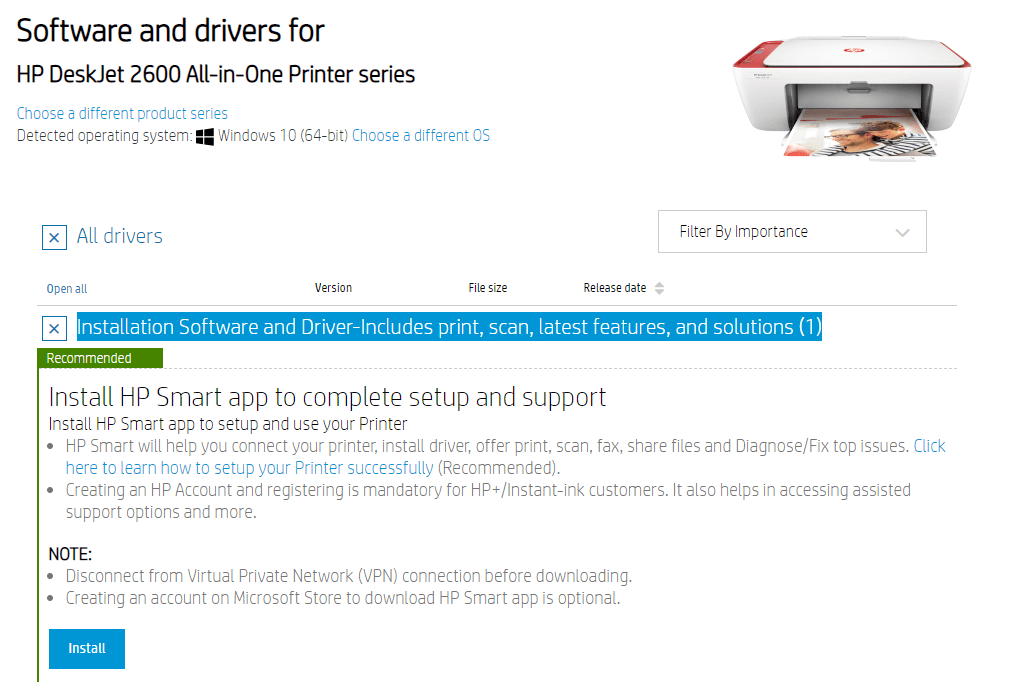 HP DeskJet 2600 Driver Download